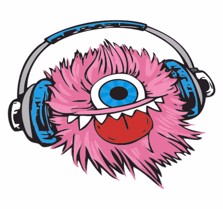Detský vinylový koberec ružové chlpaté monštrum - Tenstickers