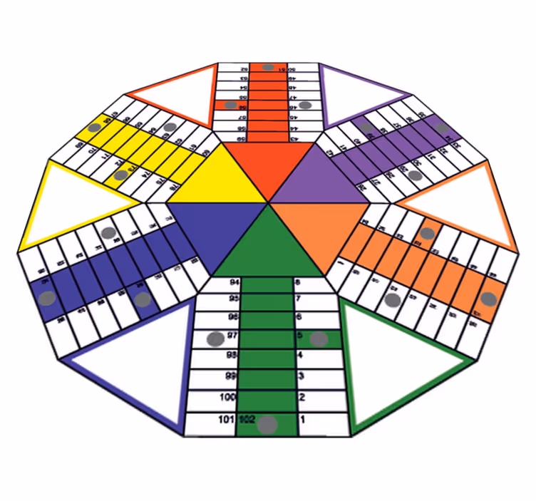 Detský vinylový koberec geometrická doska parchis - Tenstickers