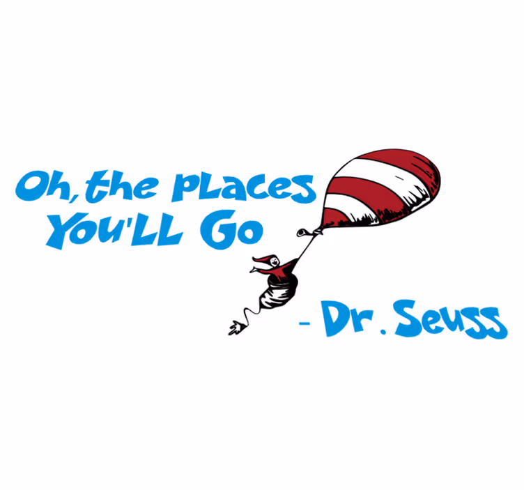 Detský vinylový koberec kam pôjdeš - drseuss - Tenstickers