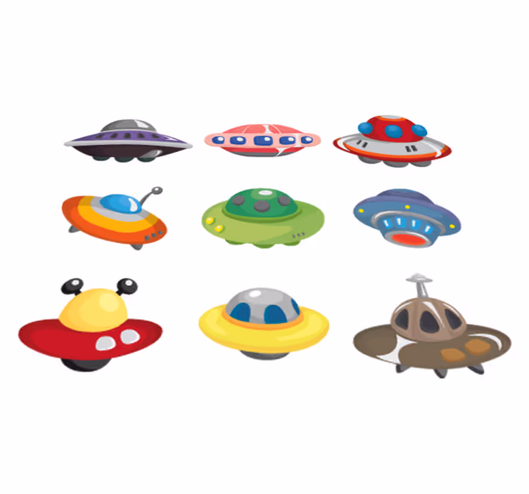 Detský vinylový koberec s motívom ufo - Tenstickers