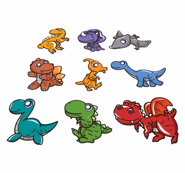 Detský vinylový koberec s detskými dinosaurami - Tenstickers