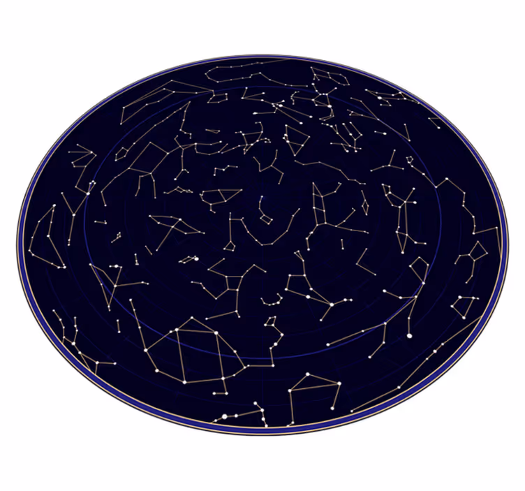Detský vinylový koberec mapa súhvezdí - Tenstickers