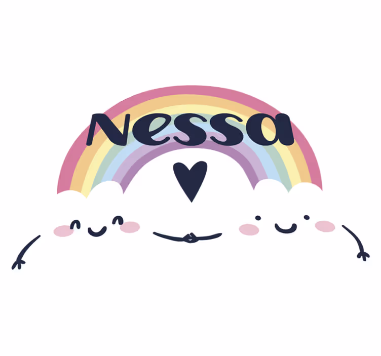 Detský vinylový koberec s personalizovanou dúhou - Tenstickers