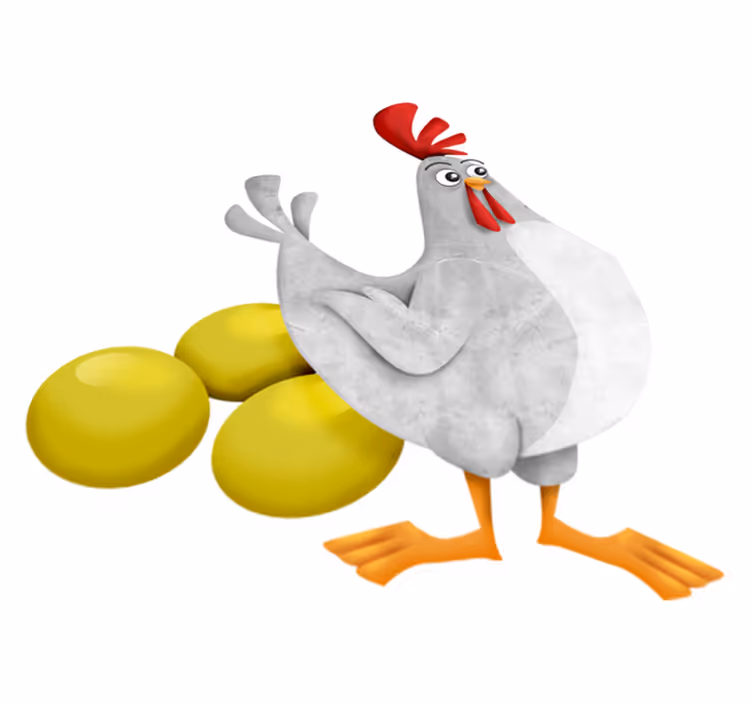 Detský vinylový koberec fen s zlatými vajíčkami - Tenstickers