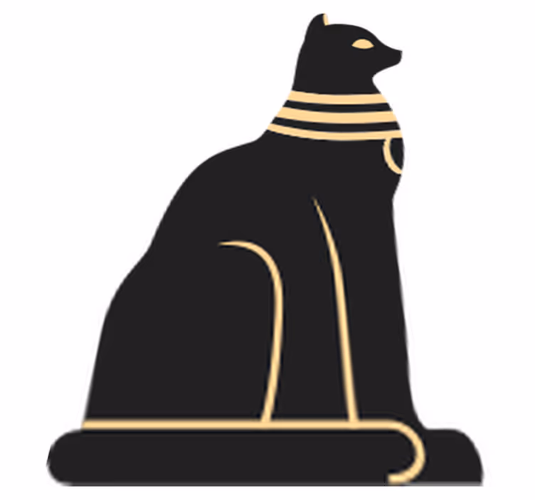Vinylový koberec do spálne egyptská mačka - Tenstickers