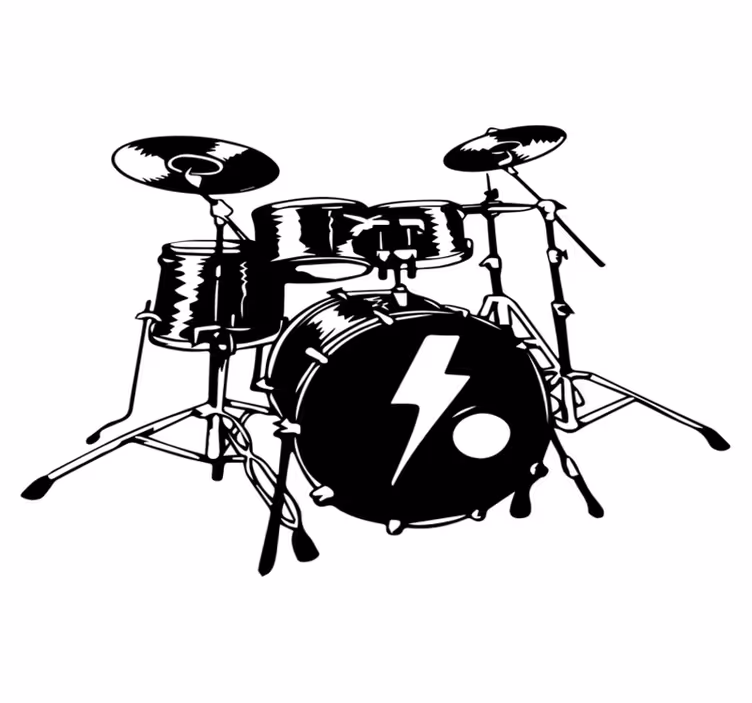 Vinylový koberec do spálne s batériou na bielom pozadí - Tenstickers