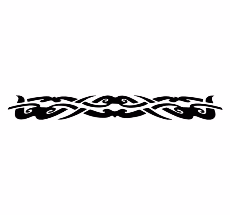 Vinylový koberec do spálne jednofarebný tribal dizajn - Tenstickers