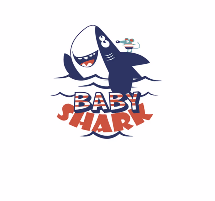 Detský vinylový koberec baby žralok - Tenstickers