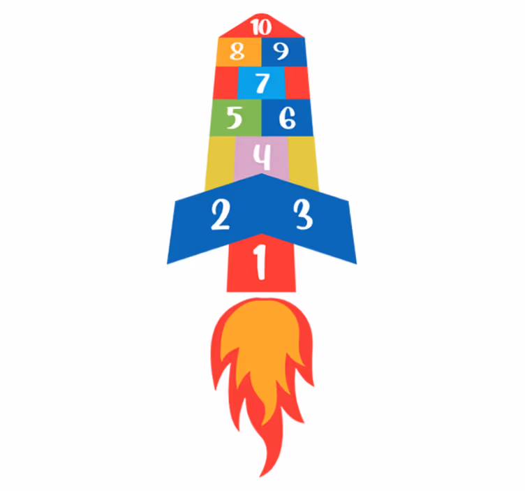 Detský vinylový hry skákanie raketou - Tenstickers