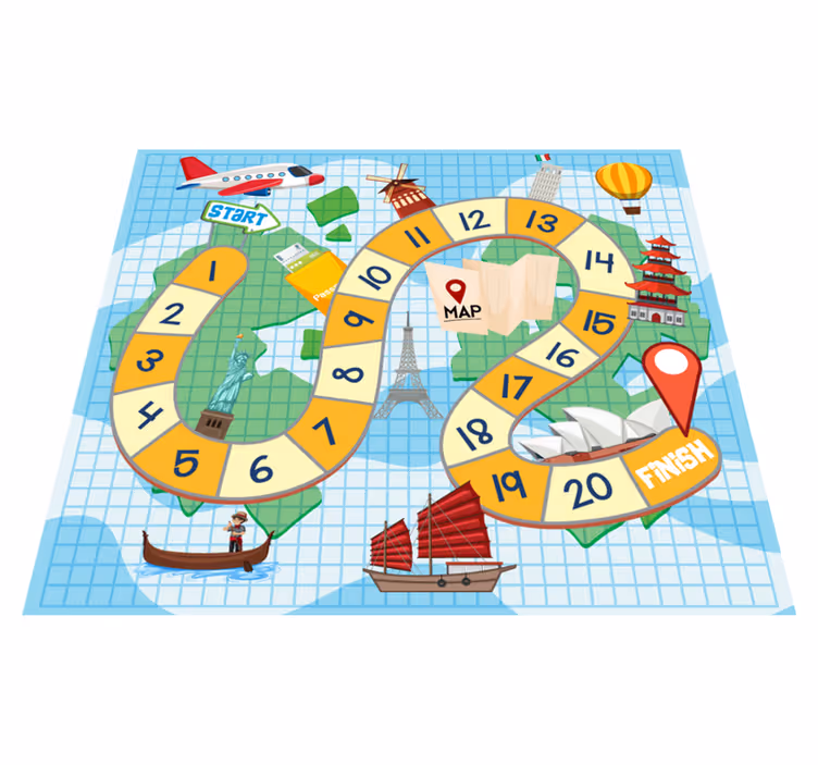 Detský vinylový hry herná mapa - Tenstickers