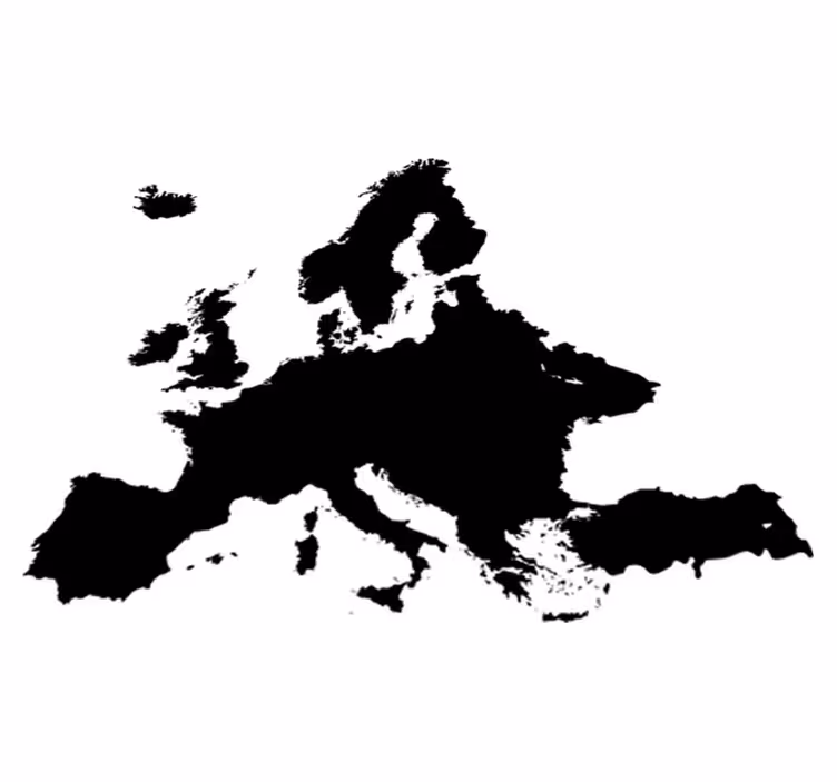Vinylový koberec s mapou sveta pizarra európa - Tenstickers