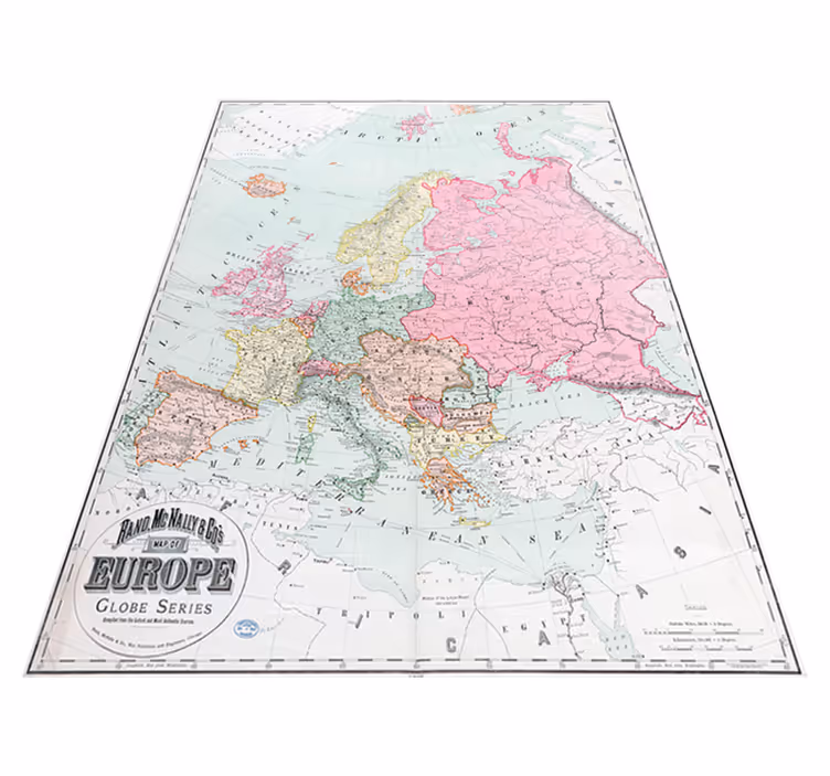 Vinylový koberec s mapou sveta mapa európy 1900 - Tenstickers