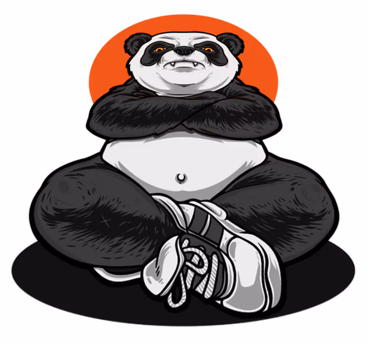 Detský vinylový koberec panda fešák - Tenstickers