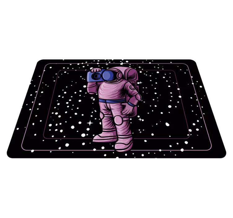 Detský vinylový koberec astronaut s rádiopáskou - Tenstickers