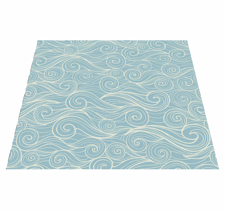 Vinylový koberec do kúpeľne s oceánskou vlnou - Tenstickers
