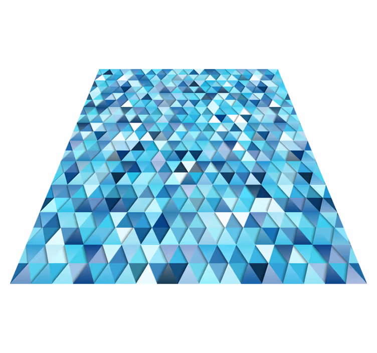 Vinylový koberec do kúpeľne geometrický modrý abstrakt - Tenstickers