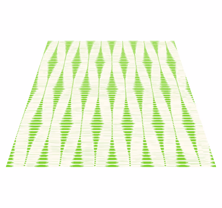 Vinylový koberec s geometrickými tvarmi zelený ikat - Tenstickers
