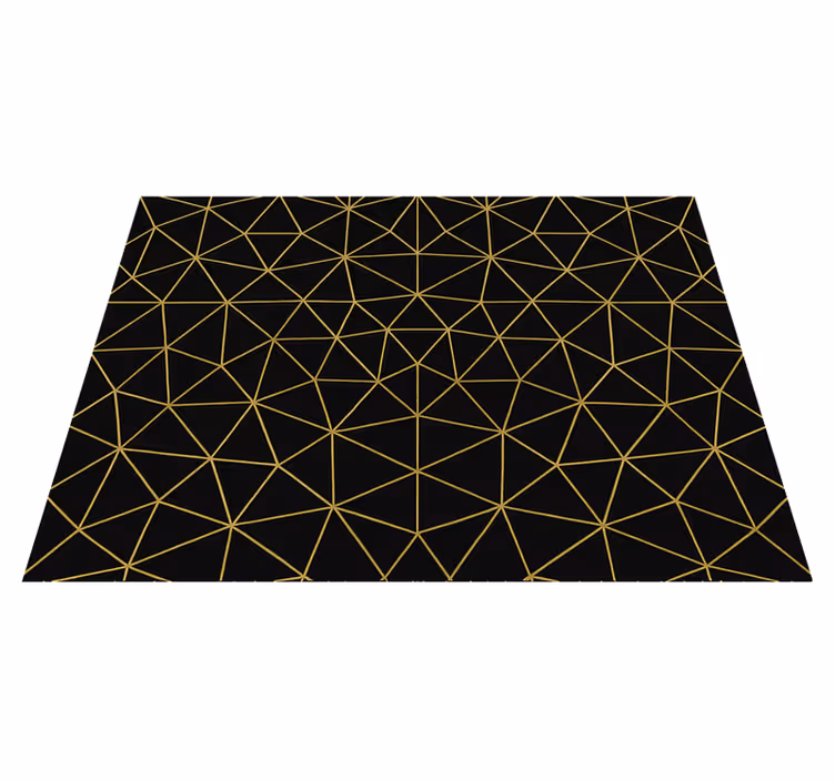 Vinylový koberec s geometrickými tvarmi zlatá sieť v noci - Tenstickers