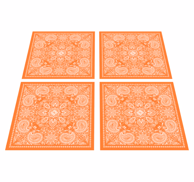 Vinylový koberec do kúpeľne paisley dlažba - Tenstickers