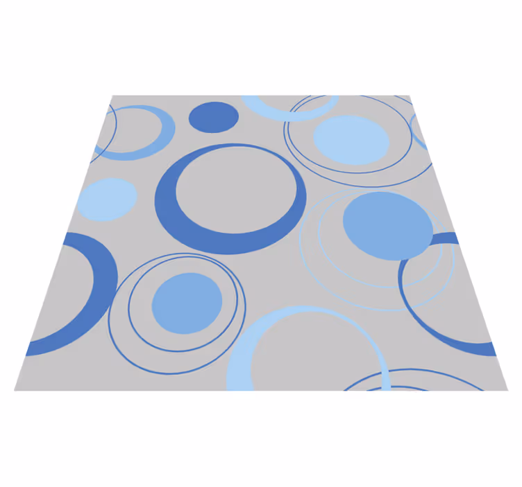 Vinylový koberec do kúpeľne minimalistické modré bubliny - Tenstickers