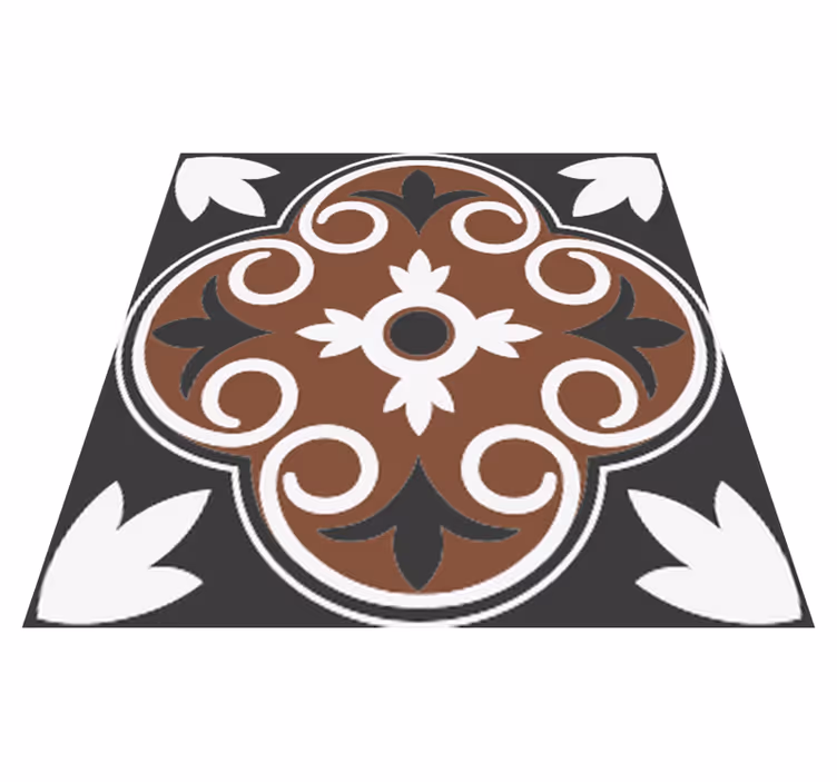 Vinylový koberec do kúpeľne s vintage šedobrown vzorom - Tenstickers