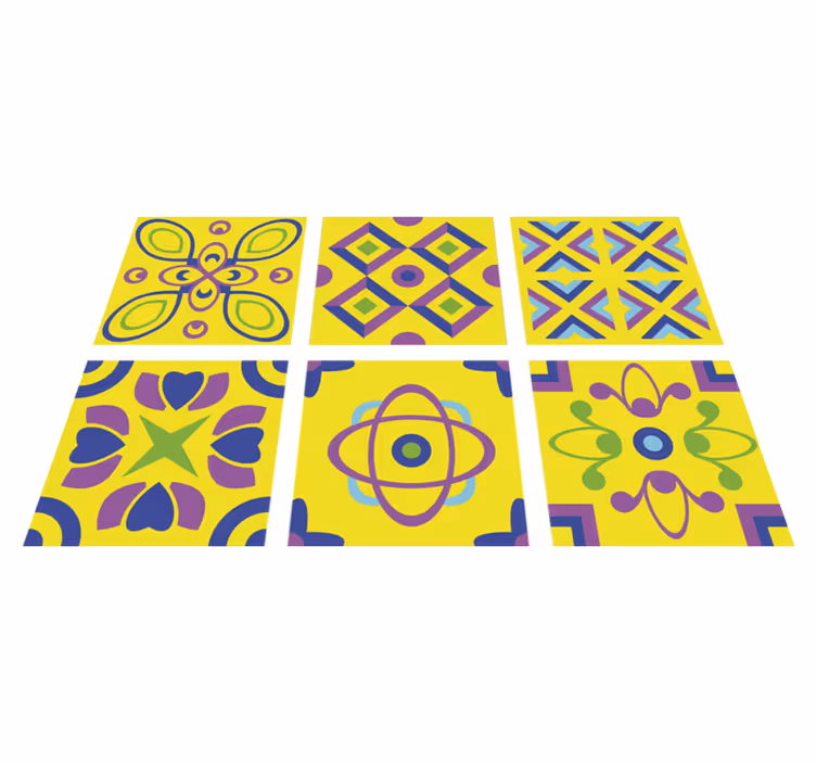 Vinylový koberec do kuchyne psychedelické symetrie - Tenstickers