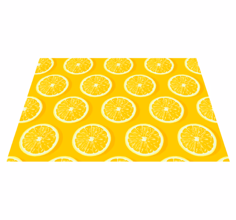 Vinylový koberec do kuchyne sliced lemons nábytok - Tenstickers