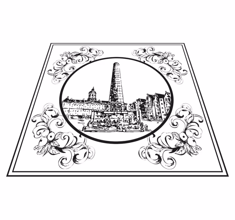 Vinylový koberec do kuchyne námestie dam v amsterdame - Tenstickers