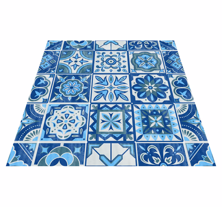 Vinylový koberec do kuchyne s dekórom talavera dlažby - Tenstickers