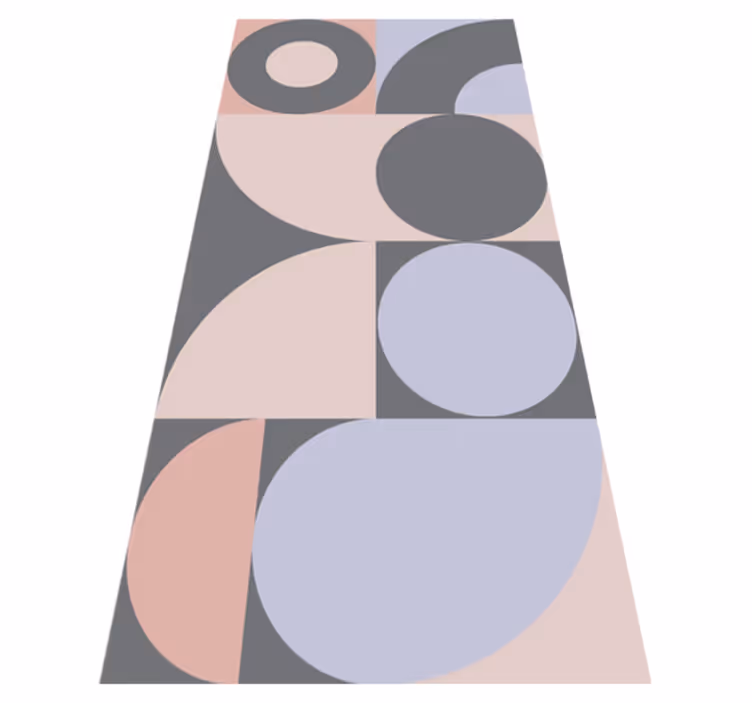 Vinylový koberec do kuchyne s geometrickým vzorom kruhov - Tenstickers