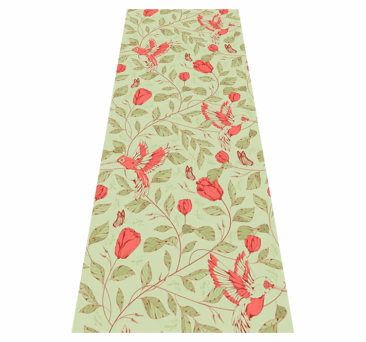 Vinylový koberec do spálne s červenými tulipánmi - Tenstickers