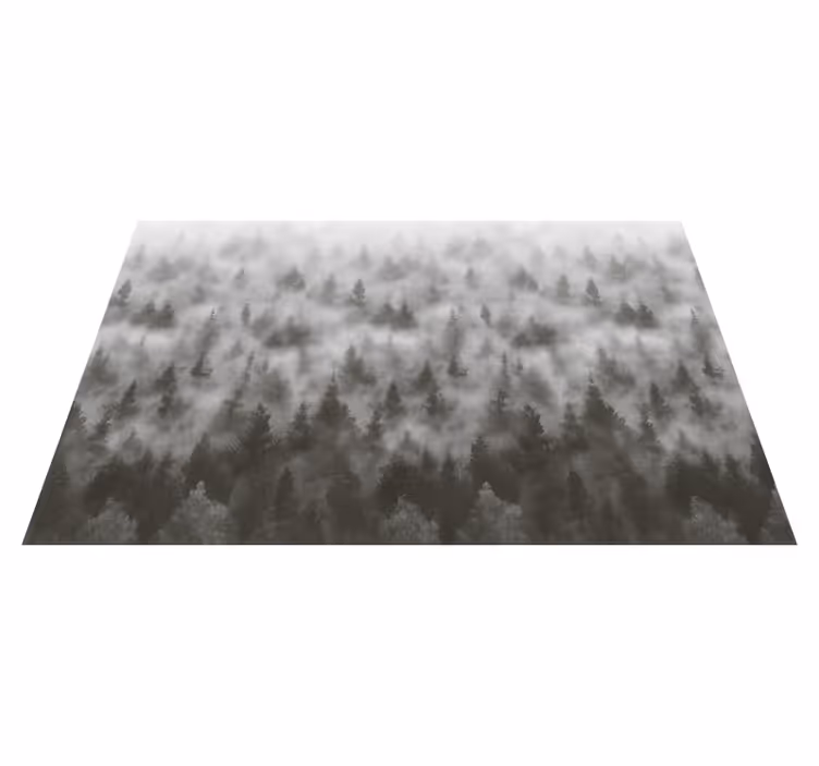 Vinylový koberec do spálne 3d hmlisté tajomné hory - Tenstickers