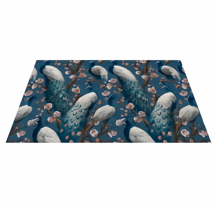 Vinylový koberec do spálne elegantné krásne pávy - Tenstickers