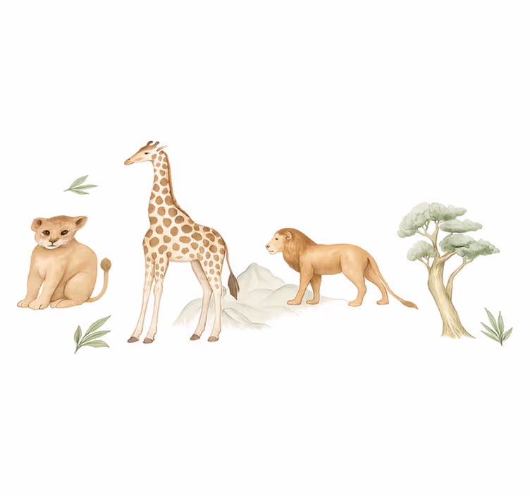 Vinylový koberec do spálne pokojná savana - Tenstickers