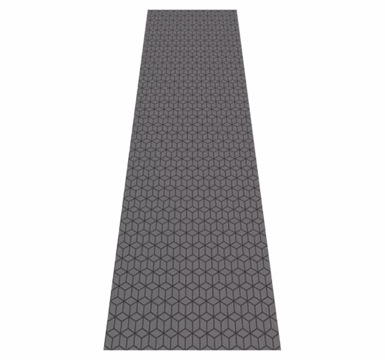 Vinylový koberec pre kanceláriu 3d šedé kocky - Tenstickers