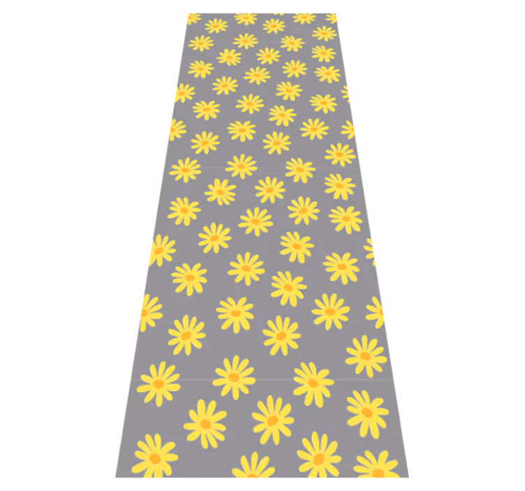 Vinylový koberec do spálne v odtieni calendula - Tenstickers
