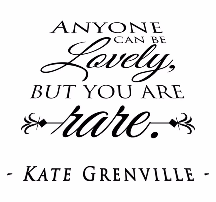 Vinylový koberec do spálne kate grenvilleová citát - Tenstickers