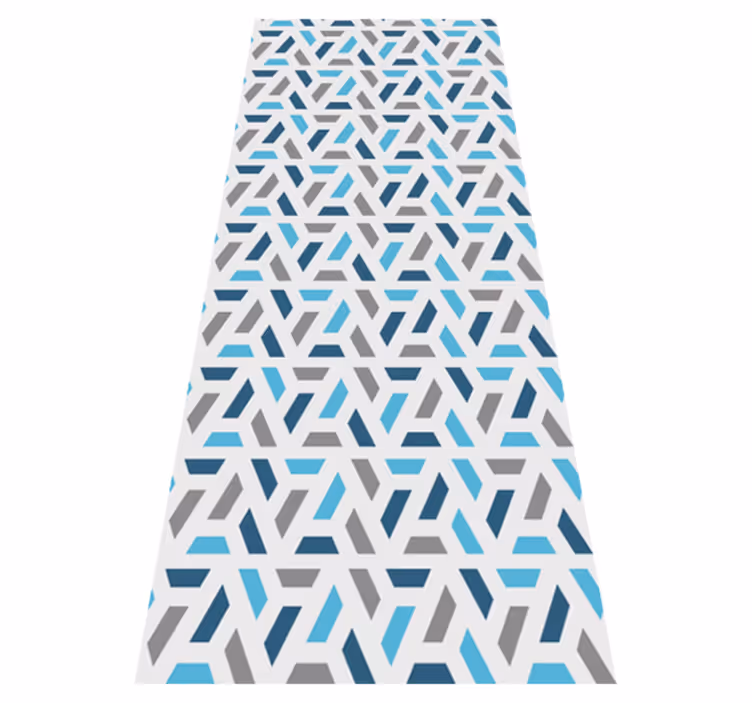 Severský vinylový koberec modrozelený geometrický vzor - Tenstickers