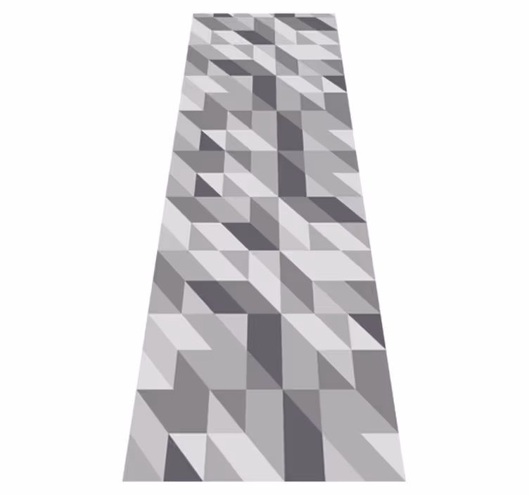 Severský vinylový koberec svetlosivé geometrické štvorce - Tenstickers