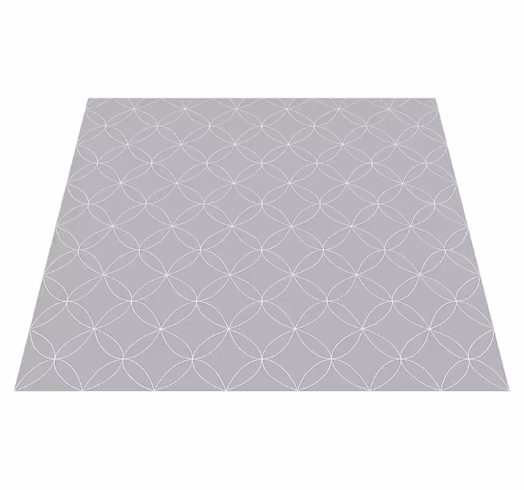 Severský vinylový koberec sivé geometrické abstraktné kvety - Tenstickers