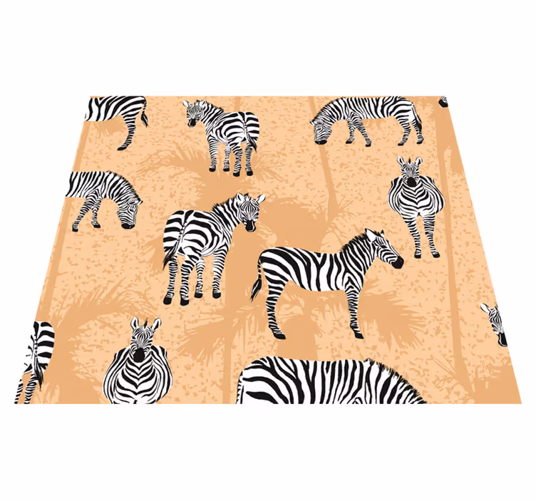 Vinylové koberce zvieratá zebra do kúpeľne - Tenstickers
