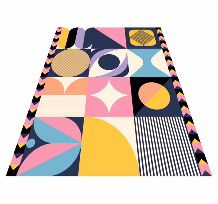 Moderný vinylový koberec s geometrickým umením - Tenstickers