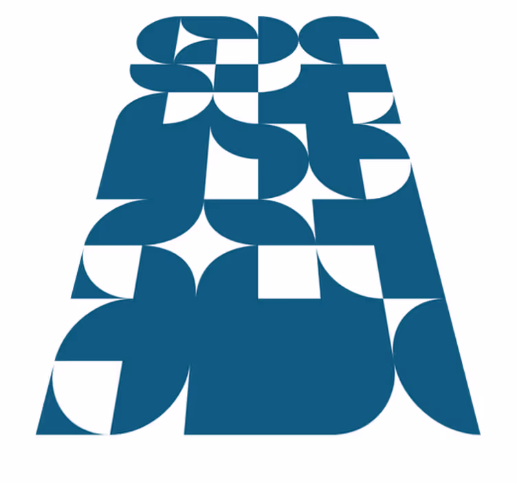 Moderný vinylový koberec modrý geometrický vzor - Tenstickers