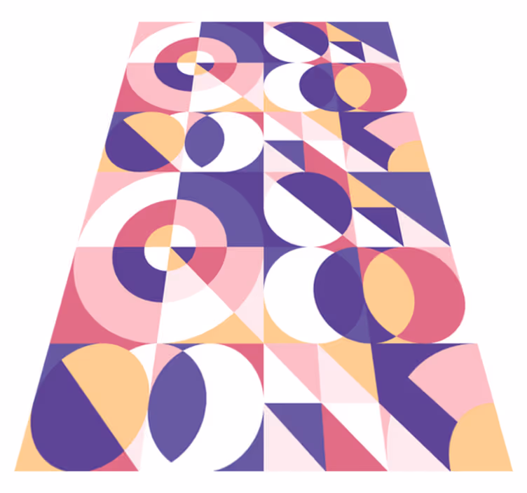 Moderný vinylový koberec abstraktné geometrické tvary - Tenstickers