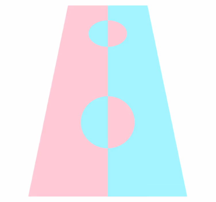 Moderný vinylový koberec geometrický farebný blok - Tenstickers