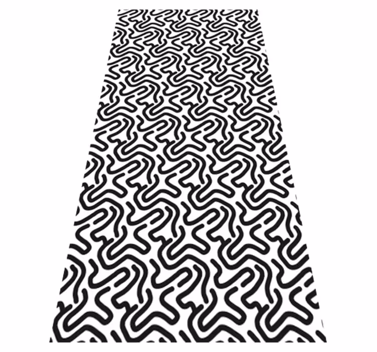 Vzorovaný vinylový koberec labyrintový vzor - Tenstickers