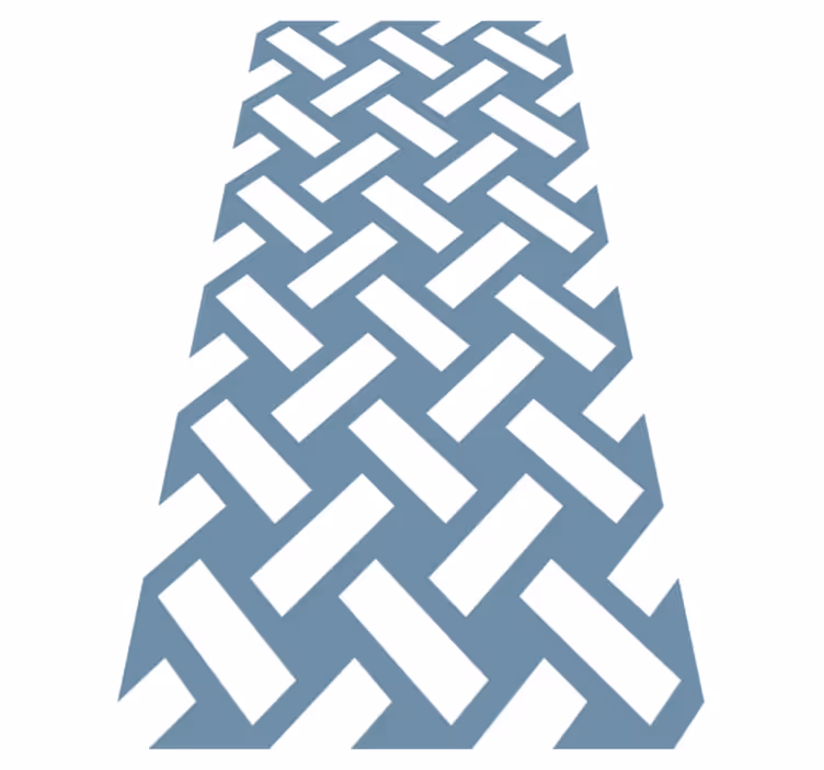 Vzorovaný vinylový koberec geometrický modrý štvorcový vzor - Tenstickers