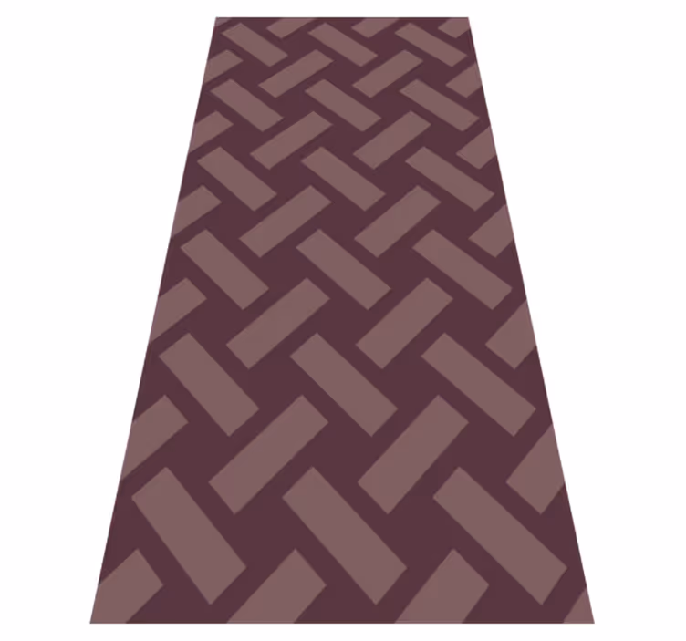 Vzorovaný vinylový koberec geometrický fialový štvorec - Tenstickers