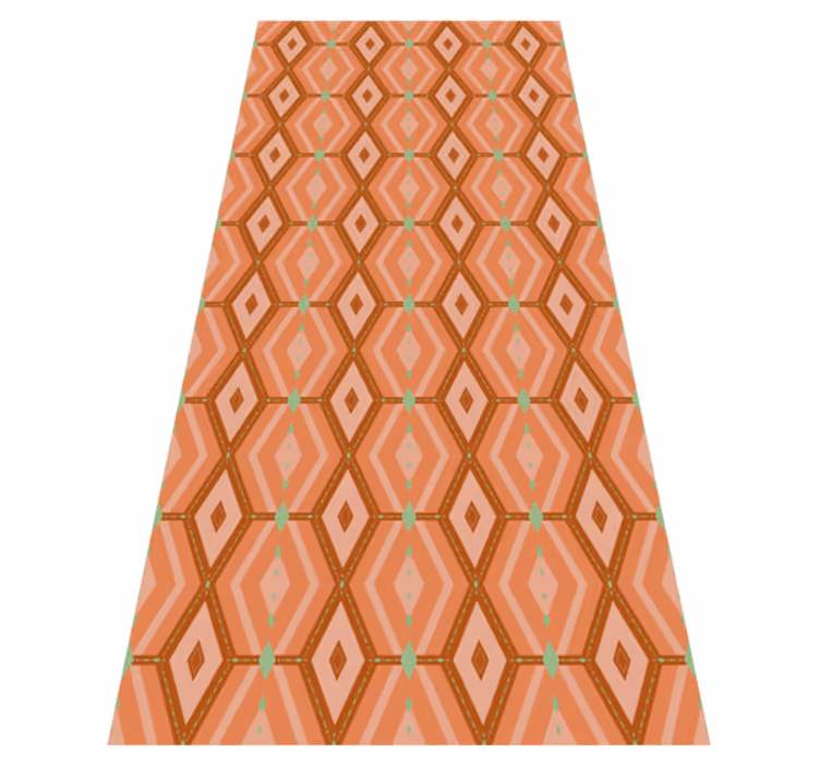 Vinylový koberec vintage geometrické jesenné odtiene 30s - Tenstickers