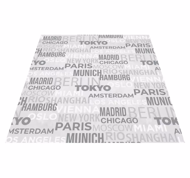 Vinylový koberec citáty mestá - Tenstickers